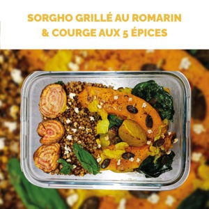 Jeudi 25 - Sorgho grillé au romarin & courge 5 épices